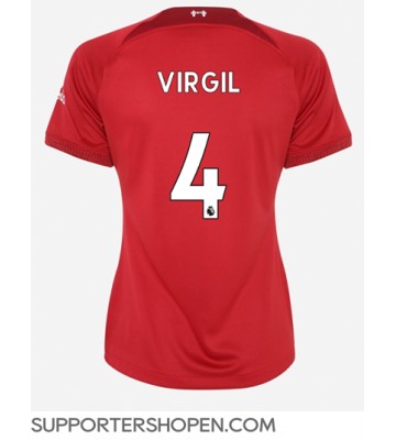 Liverpool Virgil van Dijk #4 Hemma Matchtröja Dam 2022-23 Kortärmad